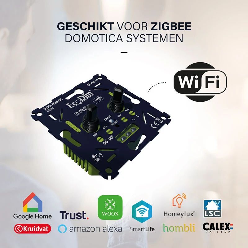EcoDim Dimmer | wifi led dimmer duo 2x0-100w fase afsnijding