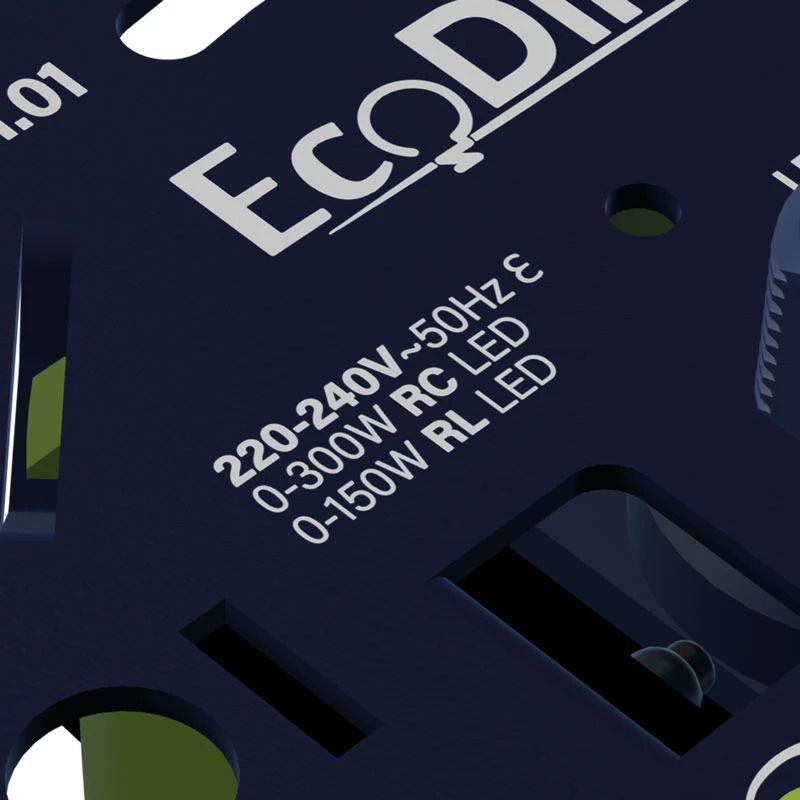 EcoDim Dimmer | led dimmer universeel 0-300w fase aan- en afsnijding