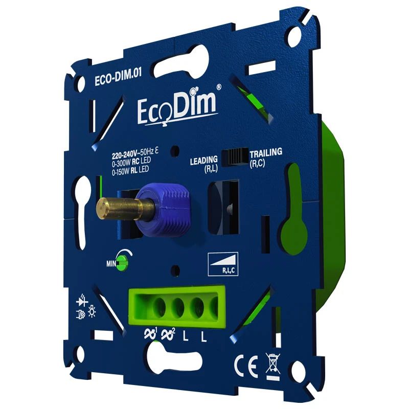 EcoDim Dimmer | led dimmer universeel 0-300w fase aan- en afsnijding