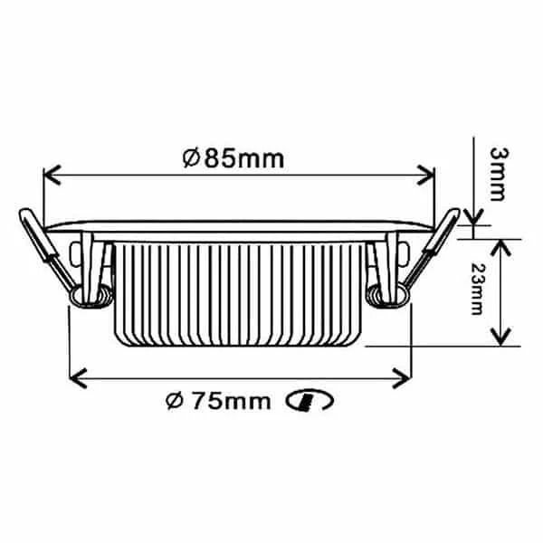ELP LED Inbouwspot Ø75/80mm | 5W 2200K 275Lm | 822 IP42