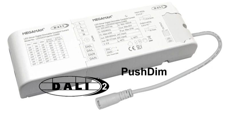 Megaman LED Driver | 500mA/950mA 37W 30V/39V | DALI Dimbaar IP20 | MM10941