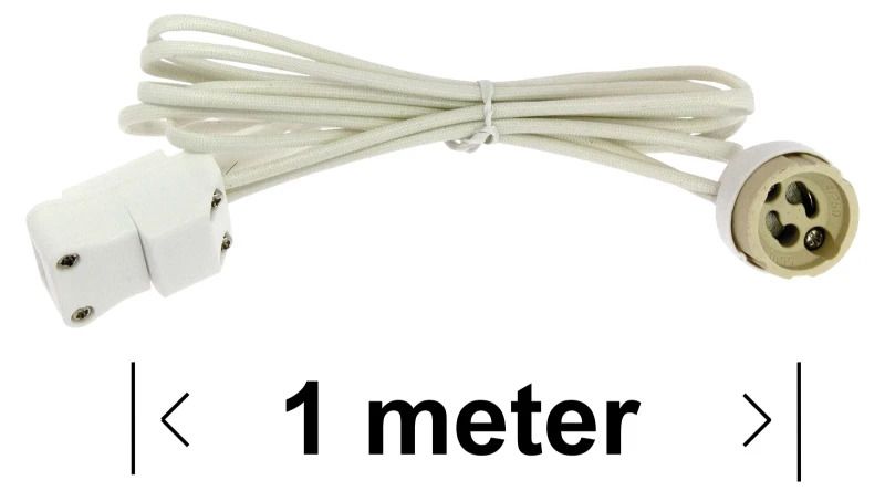 Megaman | ombouwset gu10 lamphouder 1m kompleet ip20 aansluitsnoer doorlusbaar | MM00610