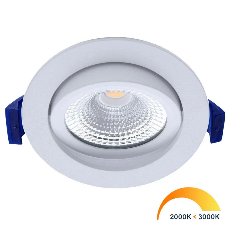 EcoDim LED Inbouwspot Ø75mm | 5W 2000K/3000K 450Lm | 920/930 IP54 | Dimbaar