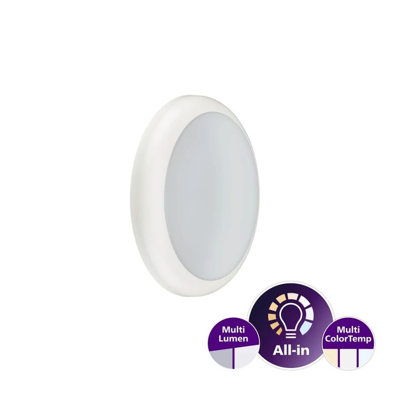 Philips LED Wandarmatuur | 17W 3000K/5700K 1800Lm 830/857 | IP65 Dimbaar Sensor | Ledinaire