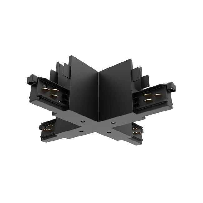 Concord Onderdeel | Koppeling/verbinder X-vorm | lytespan h-track x-voeding connector zw 9017/b-h