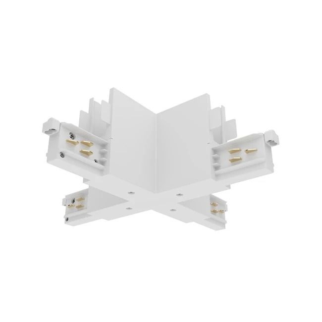Concord Onderdeel | Koppeling/verbinder X-vorm | lytespan h-track x-voeding connector wit 9017/w-h