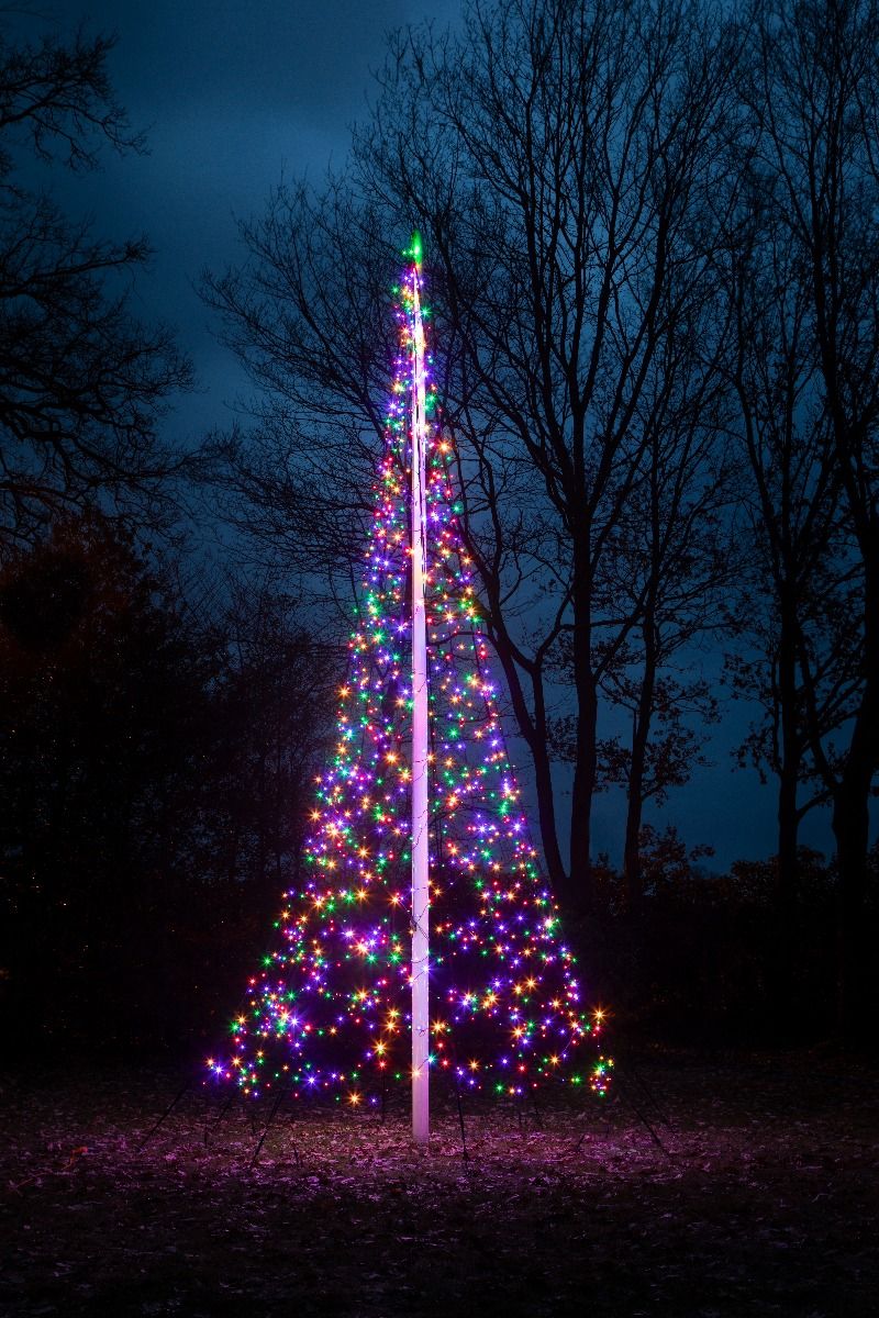 Fairybell Buitenkerstboom | 600cm 1200 LEDs | Multi Colour | Exclusief Mast