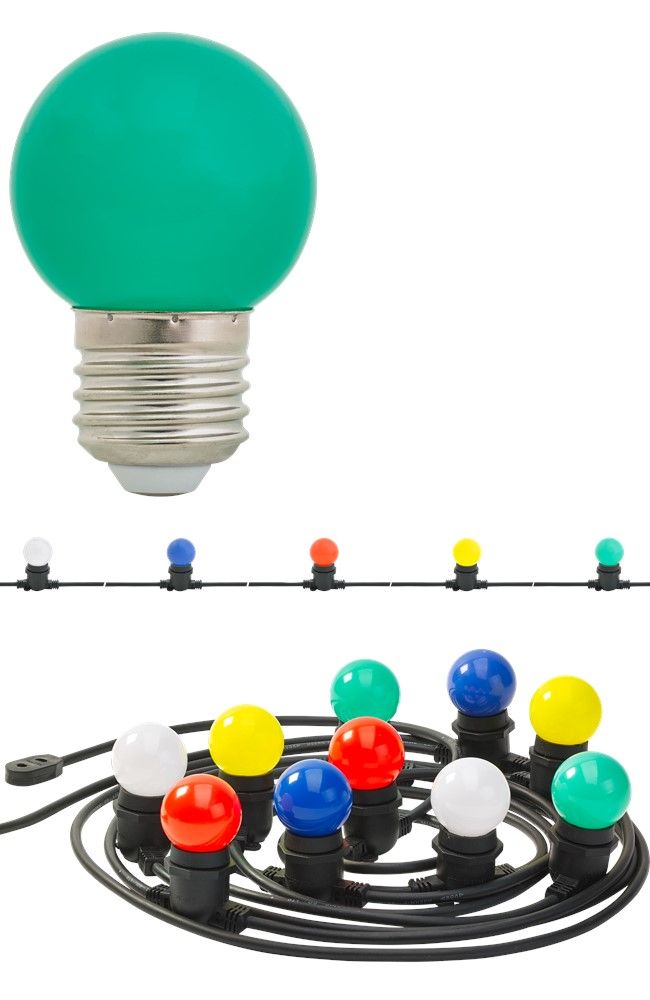 Luxform Party Slinger 650cm 10x 1W Lampen Gekleurd