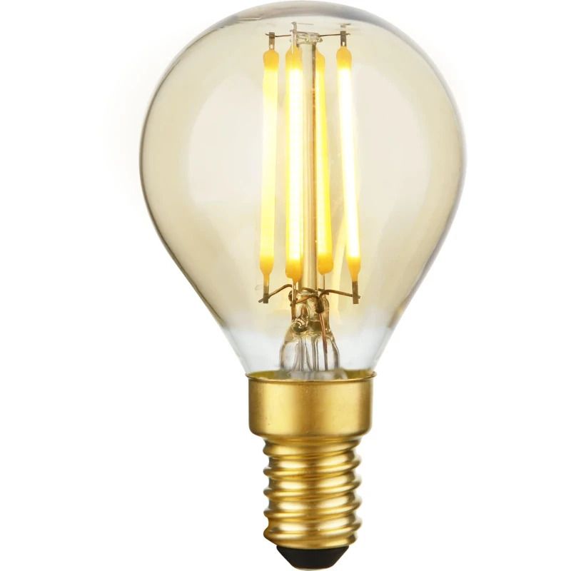 SPL E14 LED Kogellamp | 3W Goud 2200K 220V/240V 922 | 360° Dimbaar
