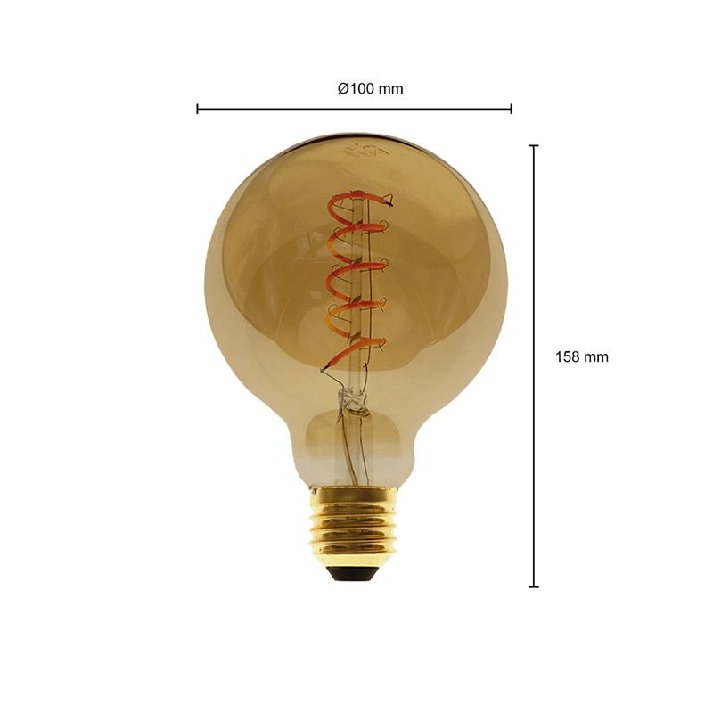 ELP E27 LED Globelamp | 4W 2200K Amber 240Lm | 822 | Dimbaar
