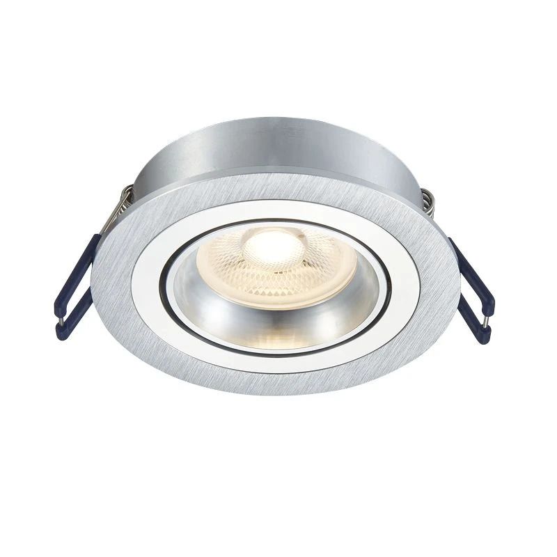 ELP gu10 armatuur metis kantelbaar zilver Ø92mm IP22