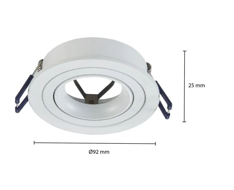 ELP gu10 armatuur metis kantelbaar wit Ø92mm IP22