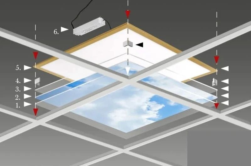 ELP Onderdeel | fotoprint afbeelding wolk-bos | verdeeld over 3 panelen | 1195 x 595 m