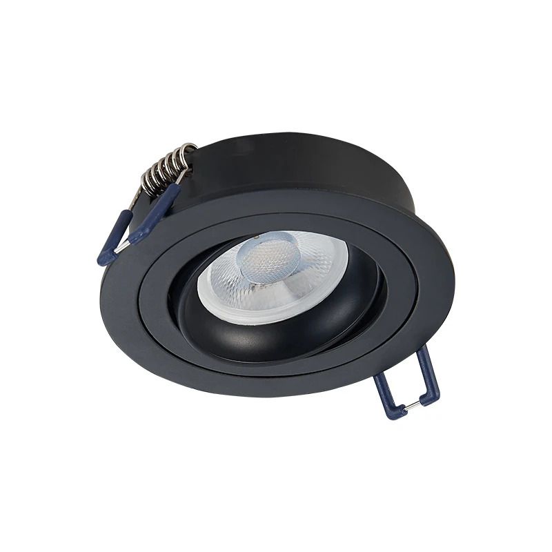 ELP gu10 armatuur metis kantelbaar zwart Ø92mm IP22