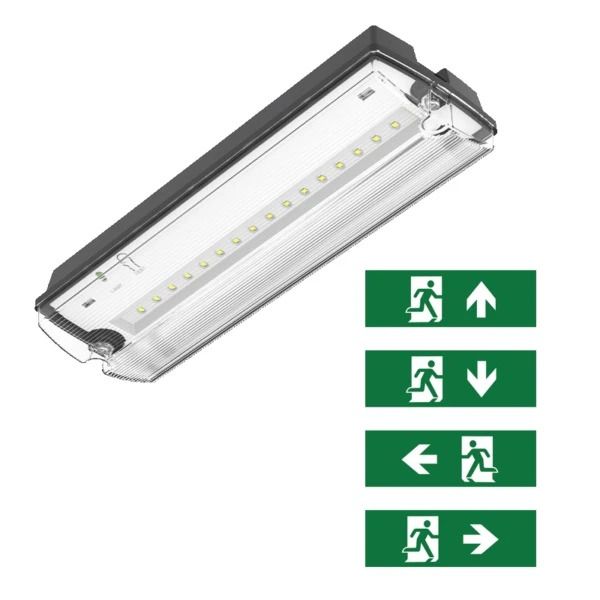 ELP noodverlichting | pan | 3w | ip65 | zwart (inclusief pictogrammen)