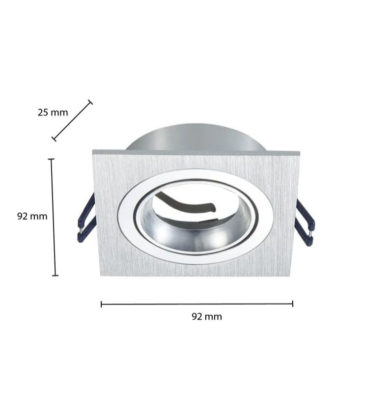 ELP gu10 armatuur pasiphae kantelbaar zilver IP22