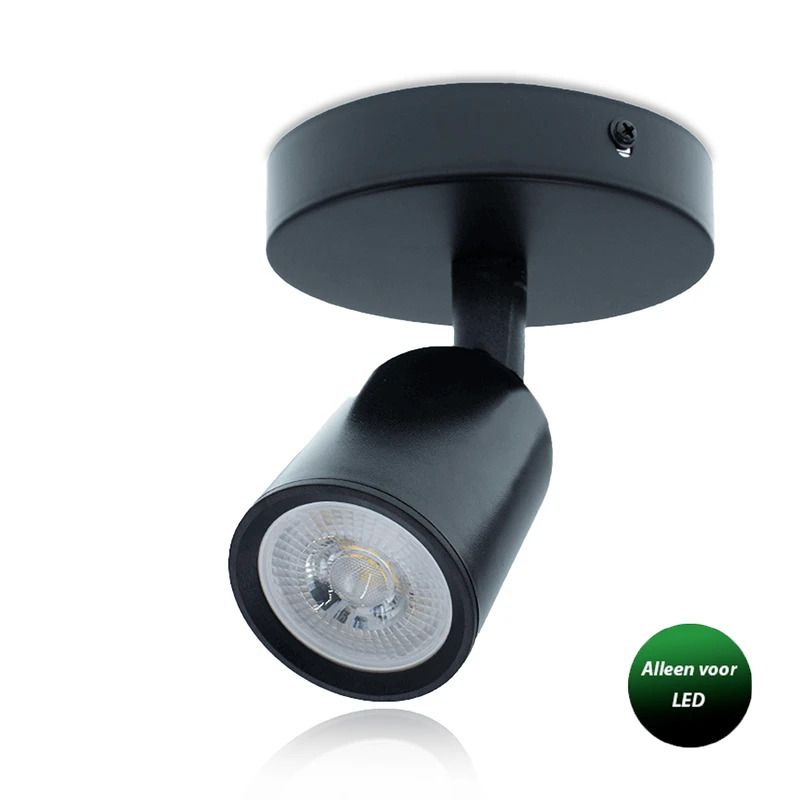 ELP plafondarmatuur locaste voor 1x gu10 zwart IP22