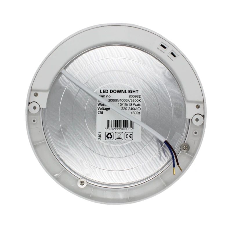 ELP LED Downlighter Ø65/205mm | 10W/18W 3000K/6500K 1100Lm/1980Lm | 830/865 IP22