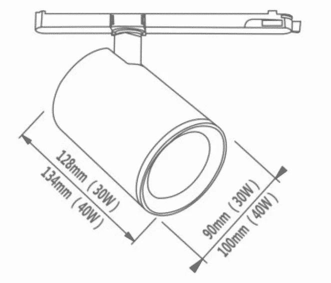 ELP 3-fase LED Railspot Zwart | 40W 3000K 3200Lm | 930 IP20