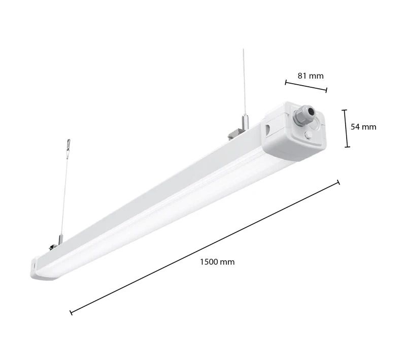 ELP LED Armatuur Waterdicht 150cm | 60W 5500K | 855 IP65