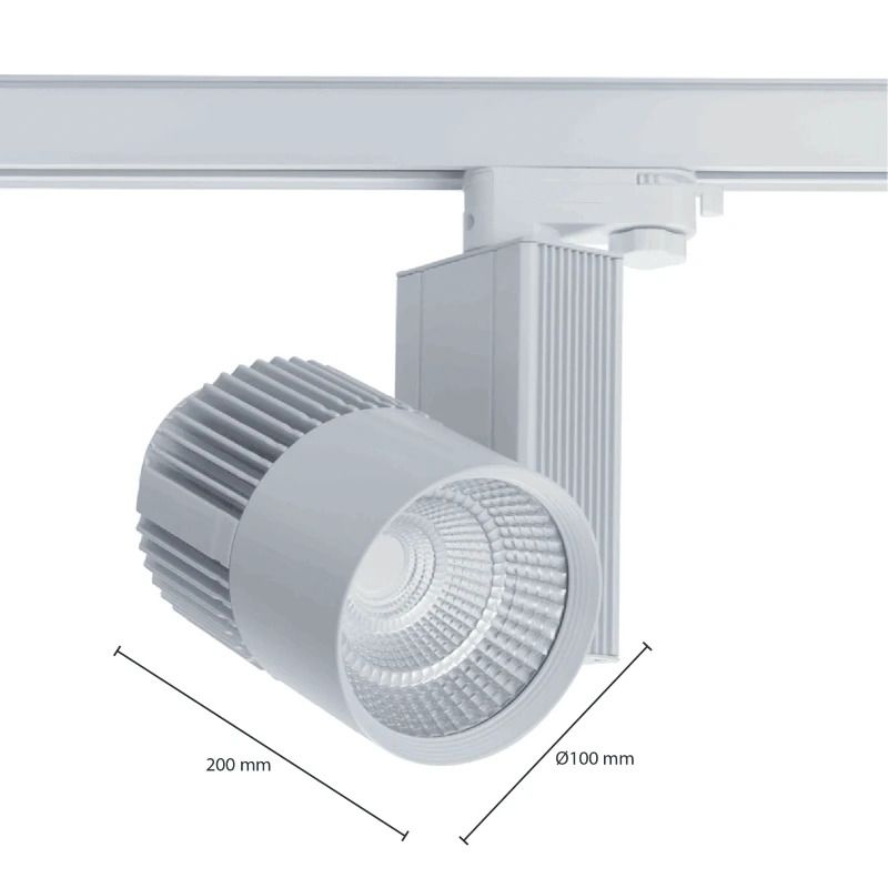 ELP 3-fase LED Railspot Wit | 40W 3000K 3640Lm | 930 IP40