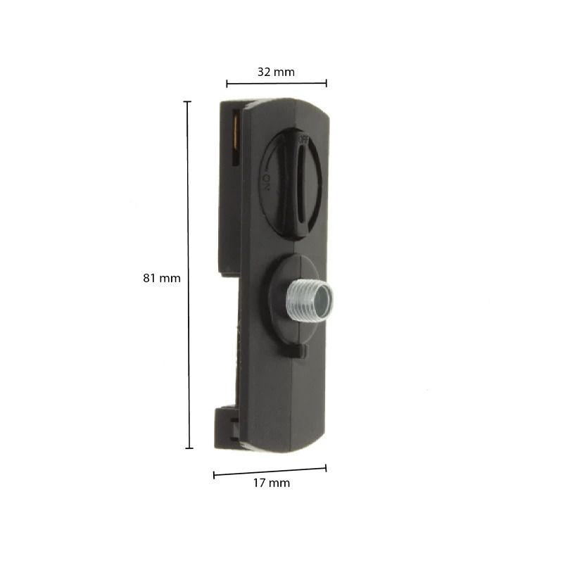 ELP 1-fase Onderdeel | slim fit adapter zwart