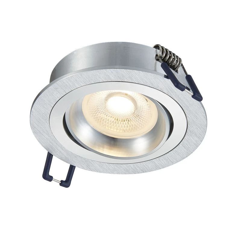 ELP gu10 armatuur metis kantelbaar zilver Ø92mm IP22