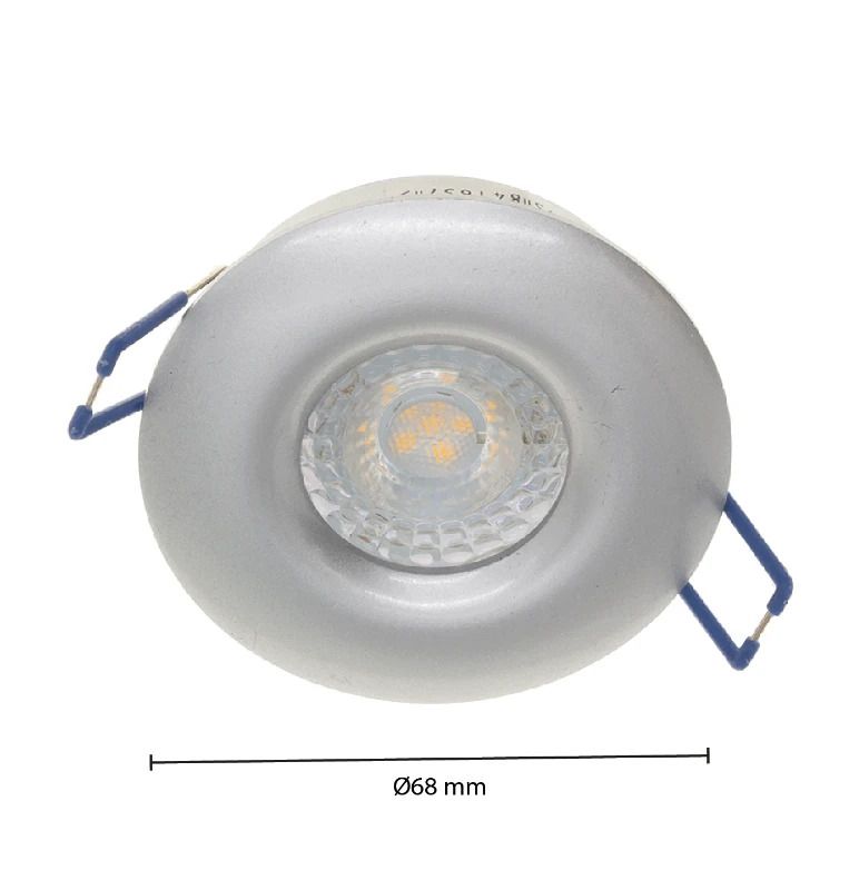 ELP gu10 armatuur thyone zilver Ø70/73mm IP22