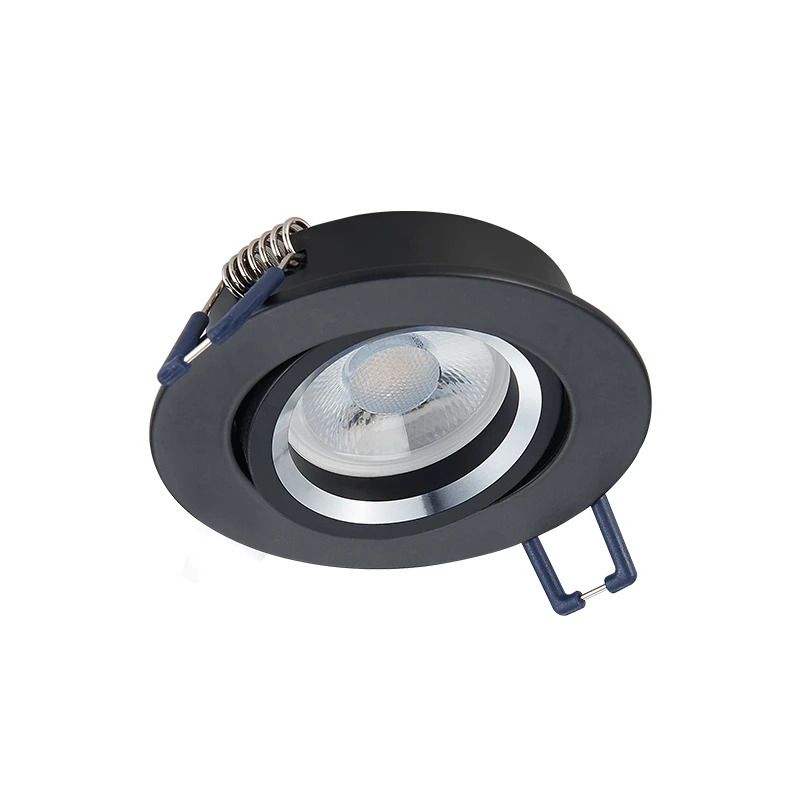 ELP gu10 armatuur sinope kantelbaar zwart Ø85mm IP22
