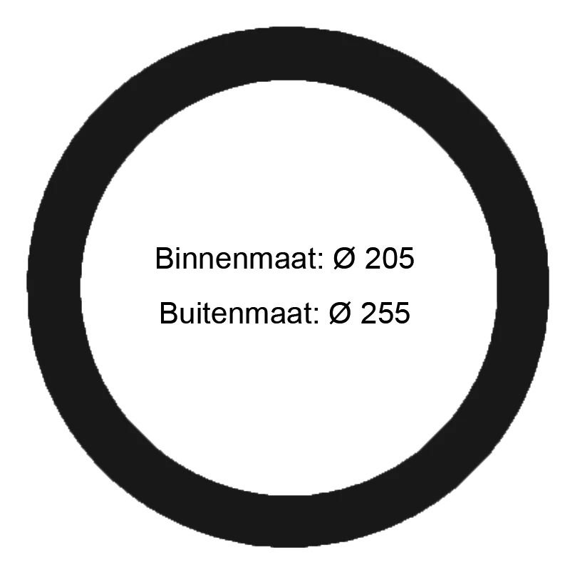 ELP Onderdeel | verloopring metaal zwart ø205-255mm