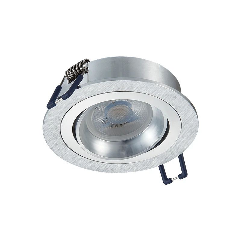 ELP gu10 armatuur metis kantelbaar zilver Ø92mm IP22