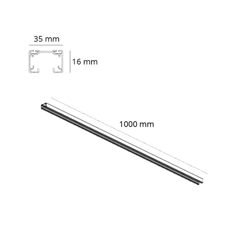 ELP 1-fase Rail | 100cm Wit