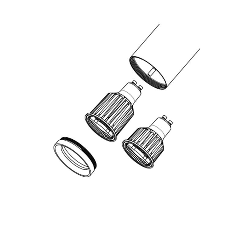 ELP 3-fase LED Railarmatuur GU10 Zwart | 10W IP20