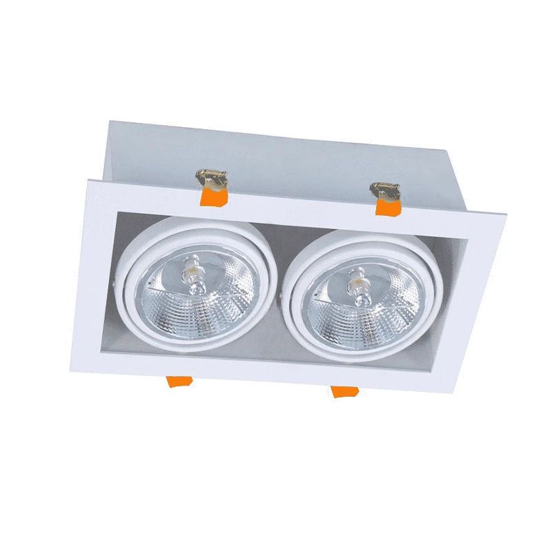 ELP ar111 dubbel armatuur pasithee wit IP22