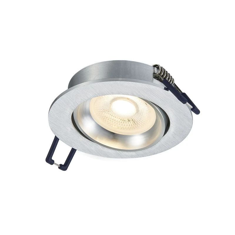 ELP gu10 armatuur carme kantelbaar zilver Ø85mm IP22