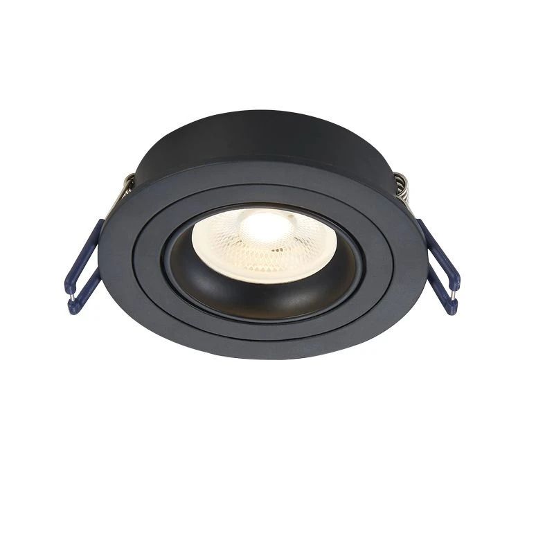 ELP gu10 armatuur metis kantelbaar zwart Ø92mm IP22