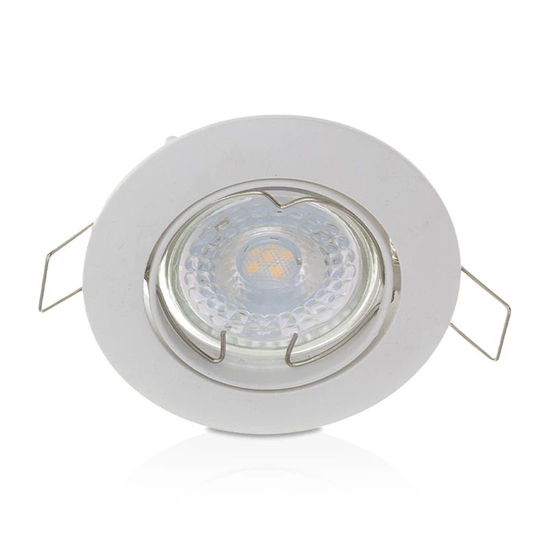 ELP gu10 armatuur aegir kantelbaar wit Ø70/77mm IP22