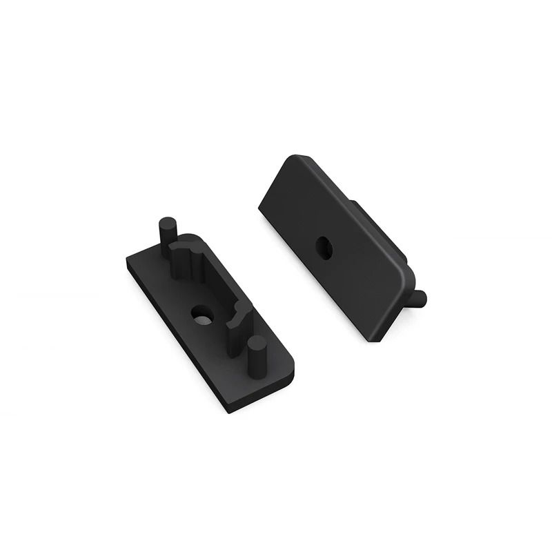 ELP Onderdeel LED-strip | end cap met kabelopening zwart surface 14mm (2 stuks)
