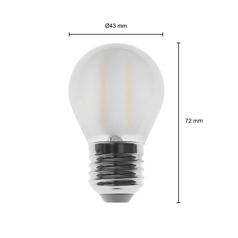 ELP E27 LED Kogel | 2W 2700K 180Lm | 827 | Dimbaar