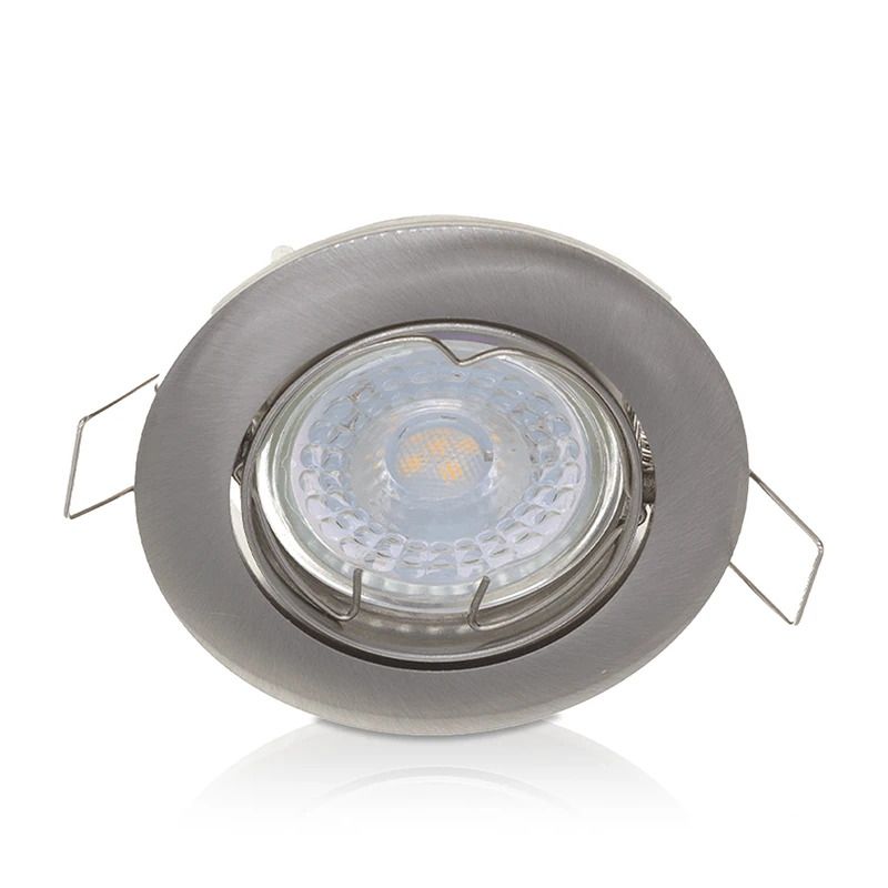 ELP gu10 armatuur naiad kantelbaar zilver m Ø82mm IP22