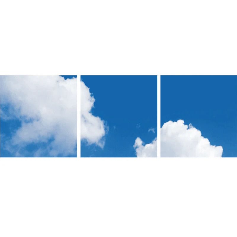 ELP Onderdeel | fotoprint afbeelding wolk | verdeeld over 3 panelen | 595 x 595 mm