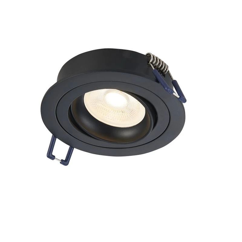 ELP gu10 armatuur metis kantelbaar zwart Ø92mm IP22