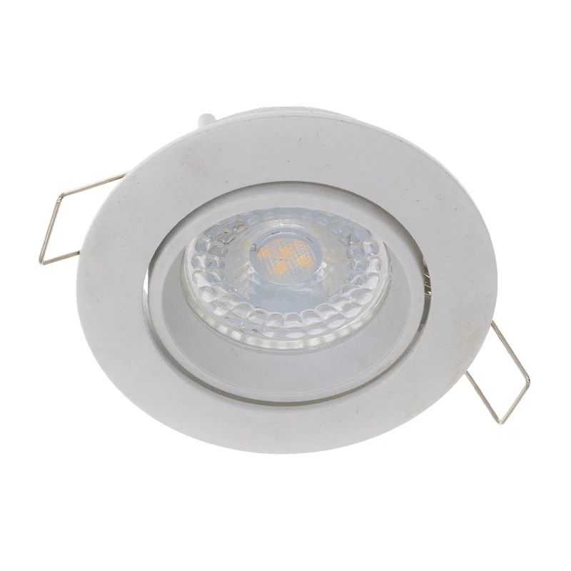 ELP gu10 armatuur naiad kantelbaar wit m Ø82mm IP22