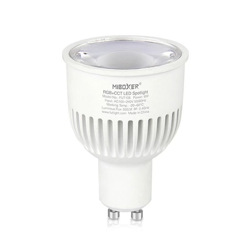 ELP mi-light gu10 spot rgb+cct 6w Ø50mm | 6W 2700K/6500K RGB 540Lm | 827/865 IP20