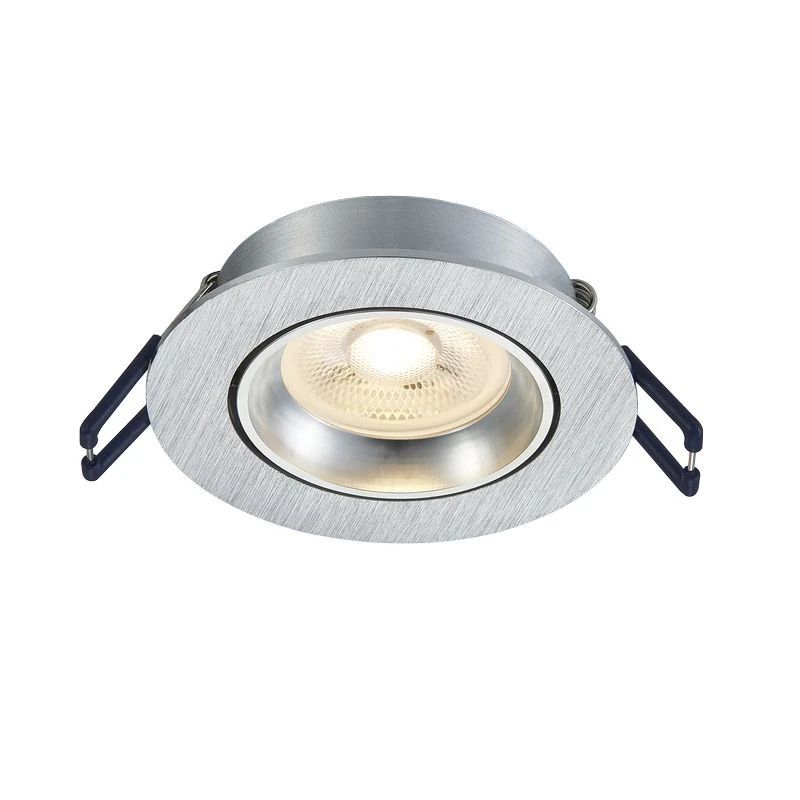 ELP gu10 armatuur carme kantelbaar zilver Ø85mm IP22