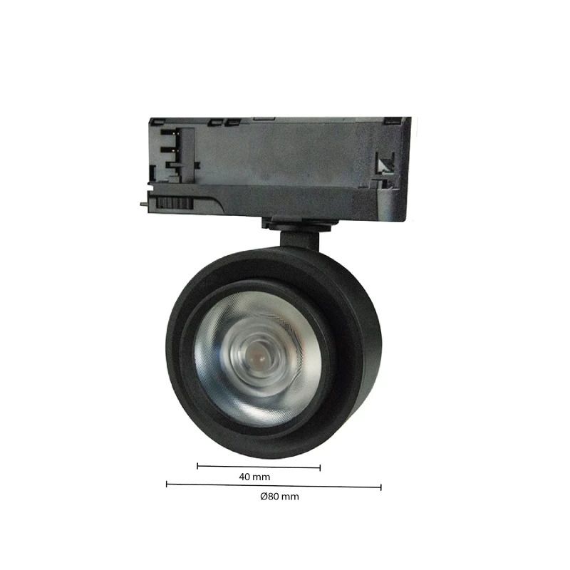 ELP 3-fase LED Railspot Zwart | 20W 3000K 1600Lm | 930 IP22