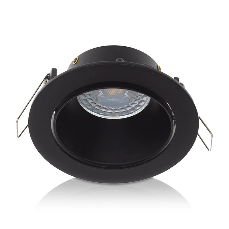 ELP gu10 armatuur salacia kantelbaar zwart l Ø93mm IP22