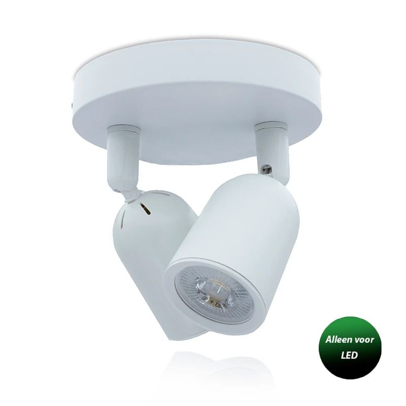 ELP plafondarmatuur locaste voor 2x gu10 wit IP22