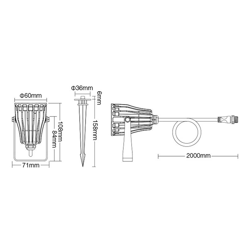 ELP LED Tuinlamp | 6W 2700K/6500K RGB 540Lm | 827/865 IP66