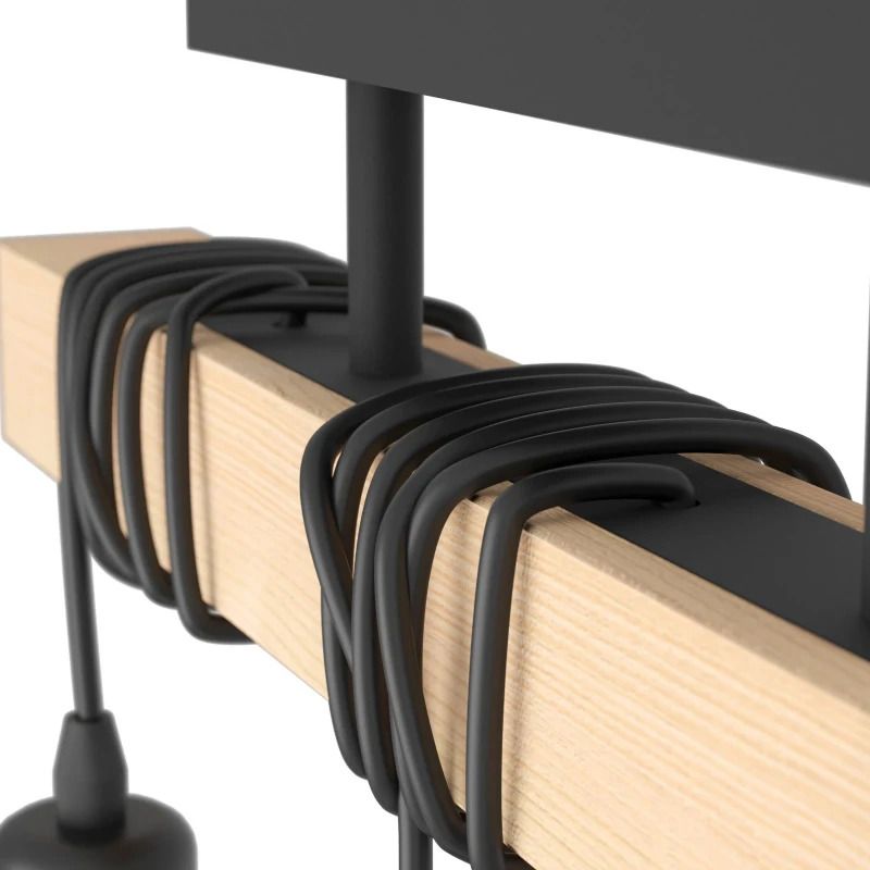 EGLO LED Plafondlamp Townshend | 3X E27 Max 60W | IP20 | Hout
